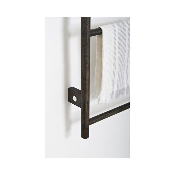Suport din lemn de stejar pentru prosoape Wireworks Towel Rail Wallbar, negru-image-2