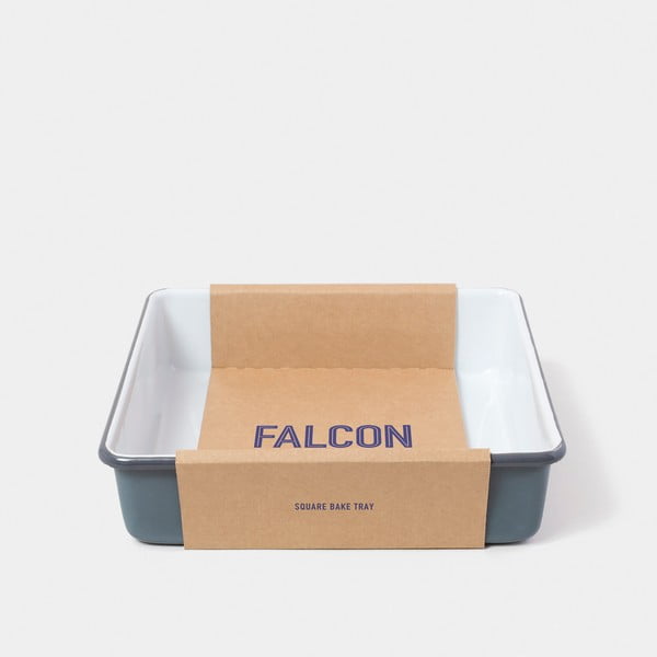 Tavă smălțuită pentru copt Falcon Enamelware, gri