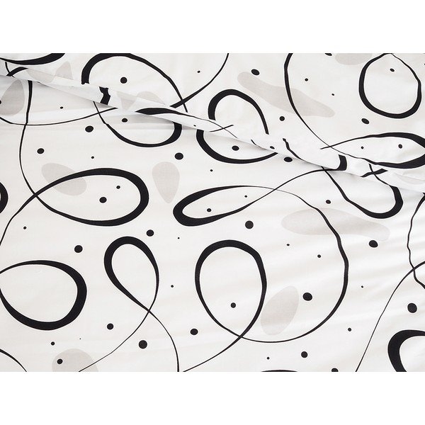 Lenjerie de pat neagră-albă din țesătură crep pentru pat de o persoană 140x200 cm Top Class – B.E.S.-image-3