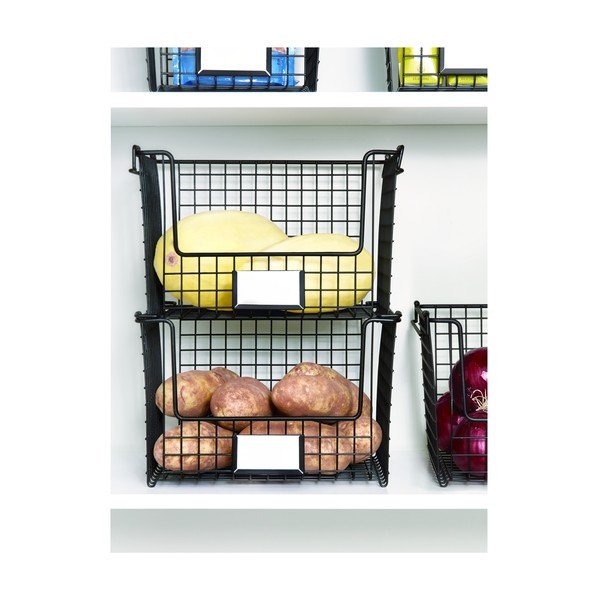 Coș metalic iDesign Classico, 31 x 25,5 cm, negru-image-4