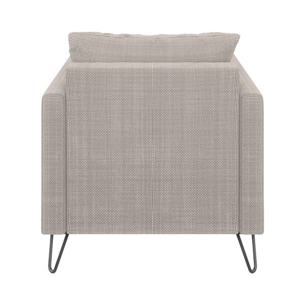 Fotoliu maro deschis cu tapițerie din chenille Freya – Ropez-image-2