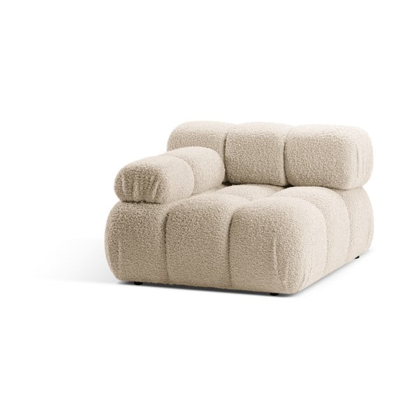 Modul pentru canapea modulară bej cu tapițerie din țesătură bouclé (cu colț pe partea stângă ) Bellis – Micadoni Home-image-3