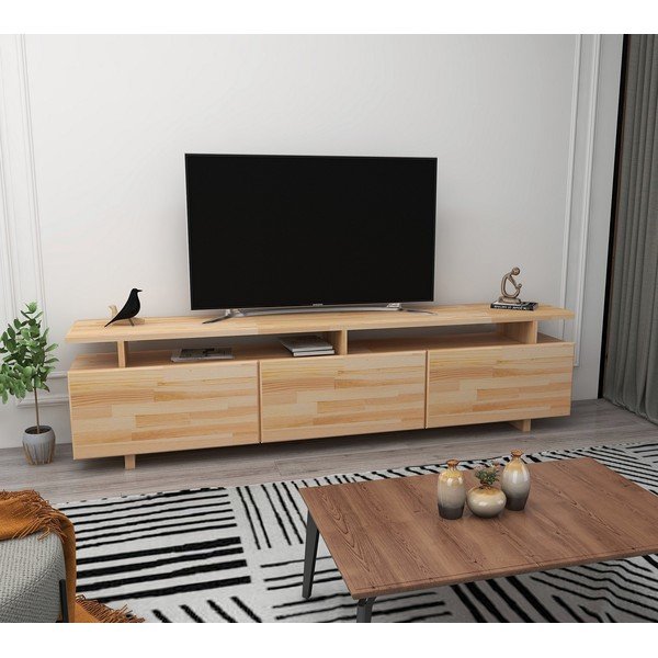 Comodă TV din lemn  de pin 174x52 cm Natural – Kalune Design-image-3