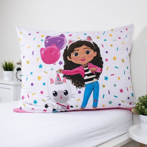 Lenjerie de pat pentru copii din bumbac pentru pat de o persoană 140x200 cm Gabby's Dollhouse "Confetti" – Jerry Fabrics-image-3