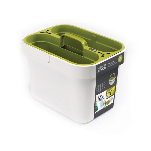 Găleată pentru produse de curățat Clean&Store, verde alb-image-4
