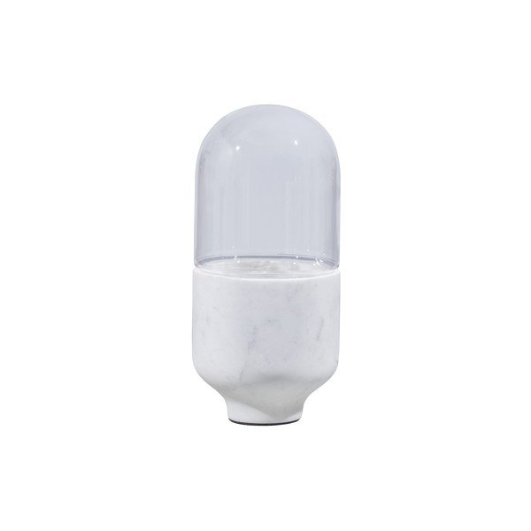 Veioză albă cu abajur din sticlă (înălțime 26 cm) Asel – WOOOD-image-2
