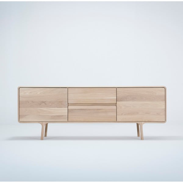 Comodă TV din lemn masiv de stejar Gazzda Fawn-image-3