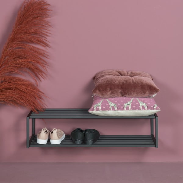 Pantofar negru suspendat din metal 78x20,5x30,5 cm School – Spinder Design-image-1