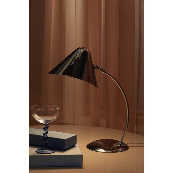 Veioză argintiu-lucios cu structură flexibilă din oțel (înălțime 40 cm) Nathan – Ellos Home-image-1