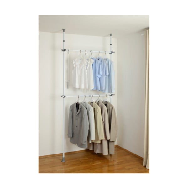 Suport pentru haine alb telescopic din metal Herkules – Wenko-image-1