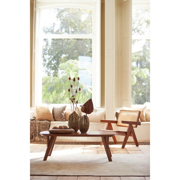 Măsuță de cafea în culoare naturală închisă din lemn de acacia 65x120 cm Quenza – Light & Living-image-1