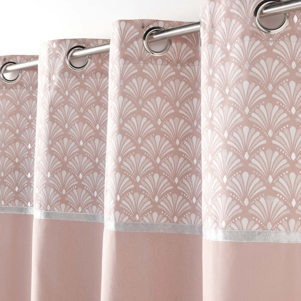 Draperie roz-deschis din bumbac 140x240 cm Artchic – douceur d'intérieur-image-1