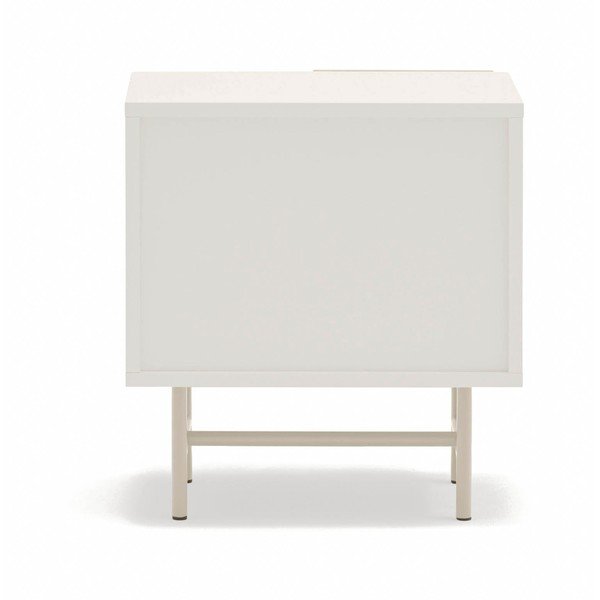 Noptieră bej/crem cu rafturi cu aspect mat Nube – Teulat-image-4