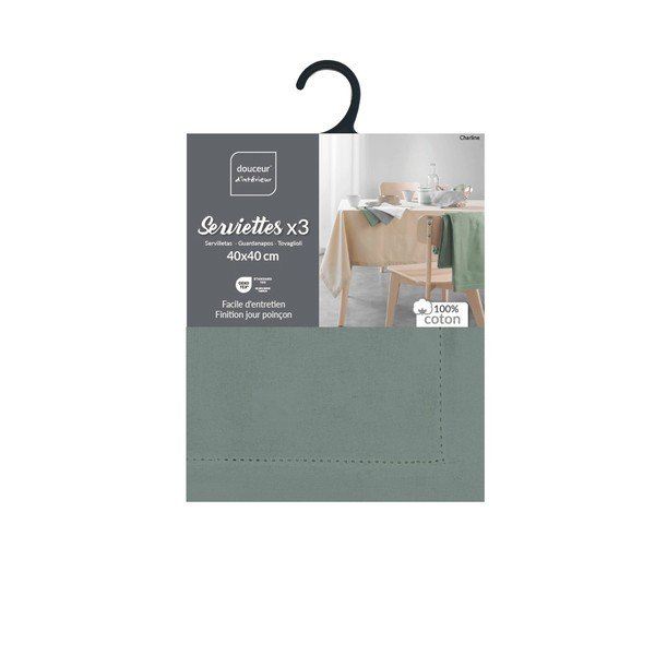 Șervețele 3 buc. din material textil 40x40 cm Charline – douceur d'intérieur-image-2