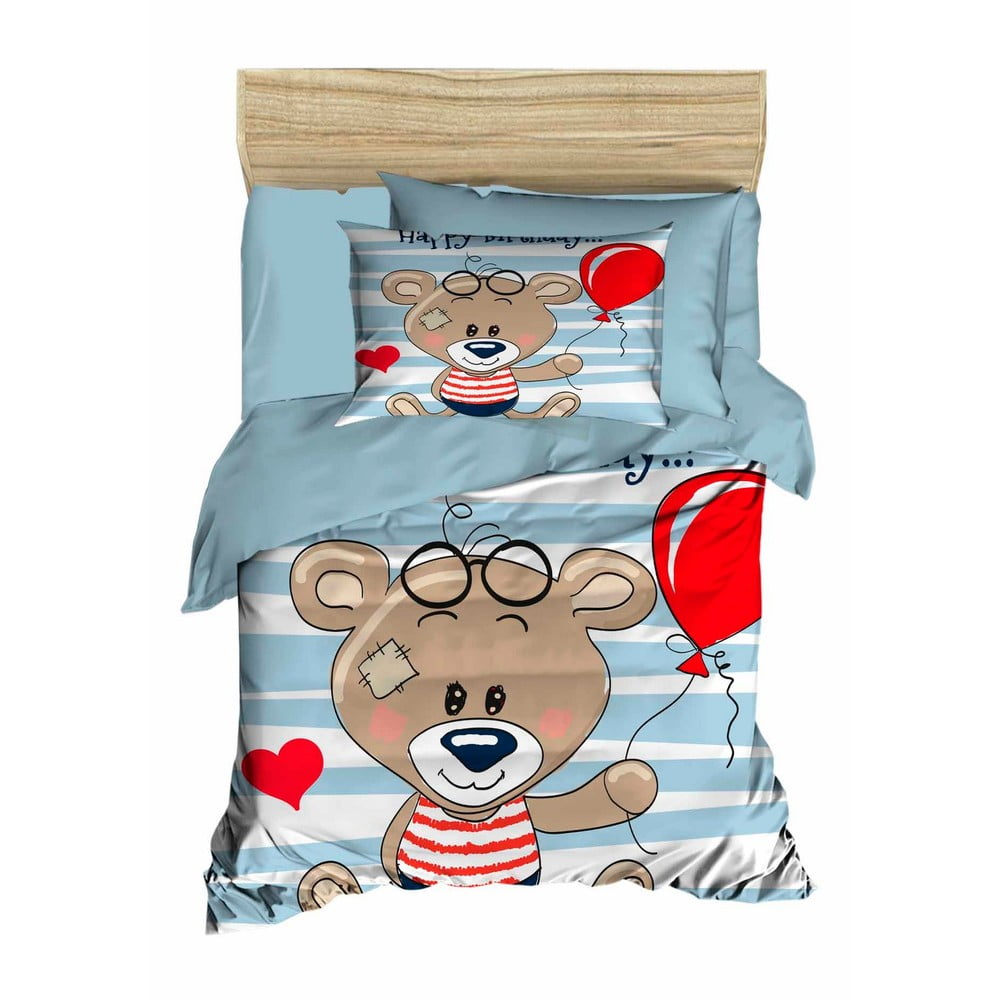 Lenjerie de pat pentru copii din satin pentru pătuț cu cearceaf inclus 100x150 cm – Mijolnir