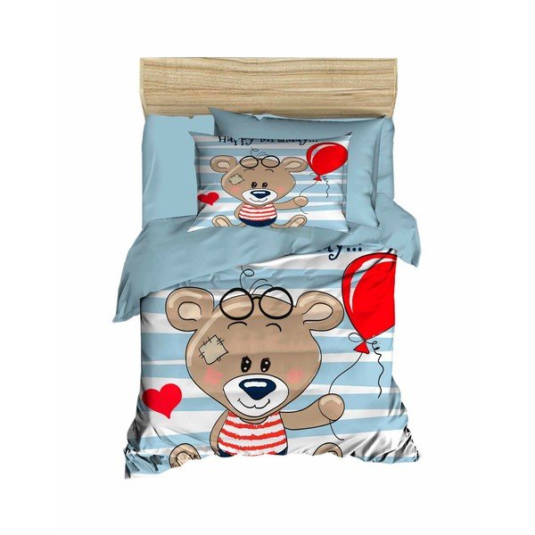 Lenjerie de pat pentru copii din satin pentru pătuț cu cearceaf inclus 100x150 cm – Mijolnir