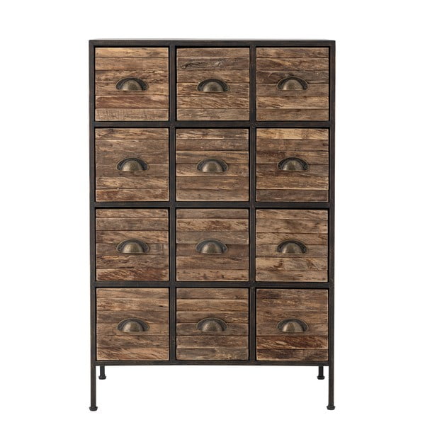 Comodă neagră/maro din metal 60,5x92x33,5 cm Matteo – Bloomingville