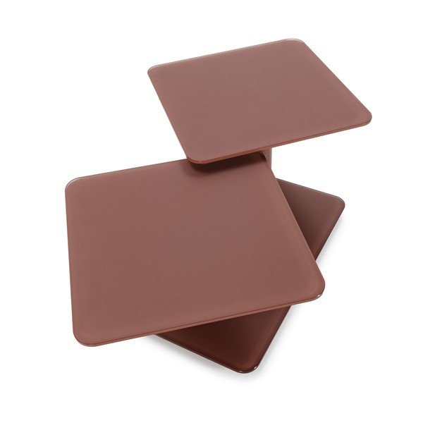 Măsuță de cafea teracotă din sticlă 54x115 cm Elvi – Marckeric-image-4