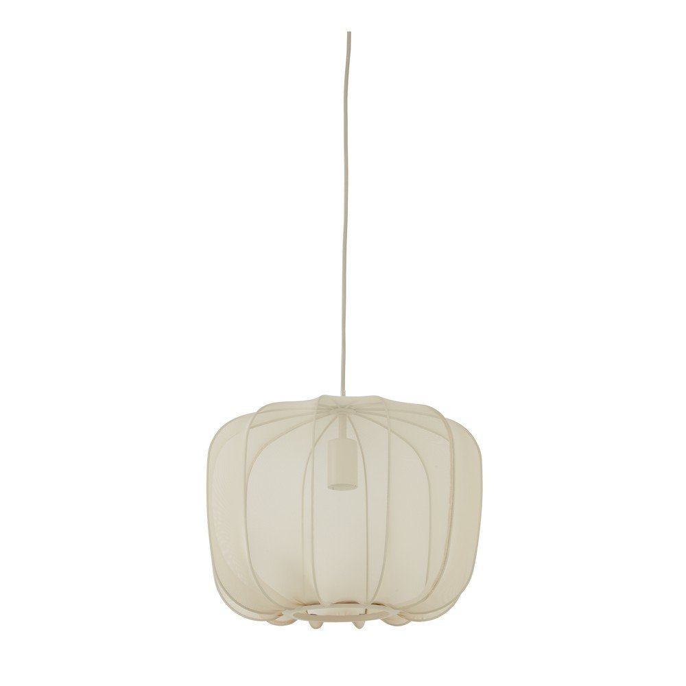 Lustră crem cu abajur textil ø 12 cm Plumeria – Light & Living
