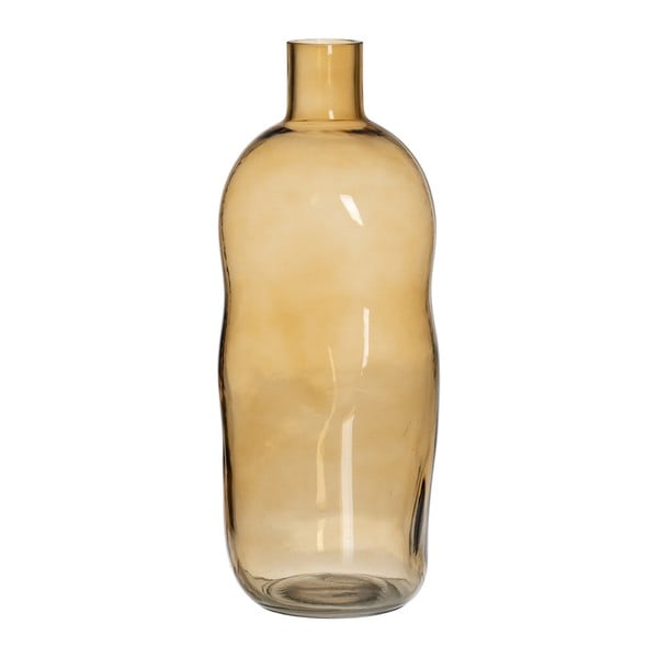 Vază galben ocru din sticlă (înălțime 35 cm) Amber – Ixia