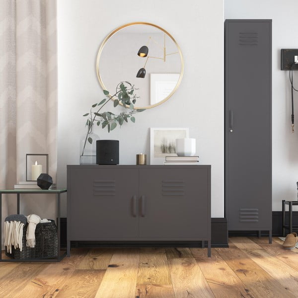 Dulap gri din metal 37x182 cm Bradford – Støraa-image-1