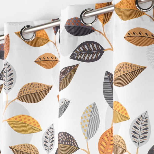 Draperie galbenă/albă 140x280 cm Vahine – douceur d'intérieur-image-1