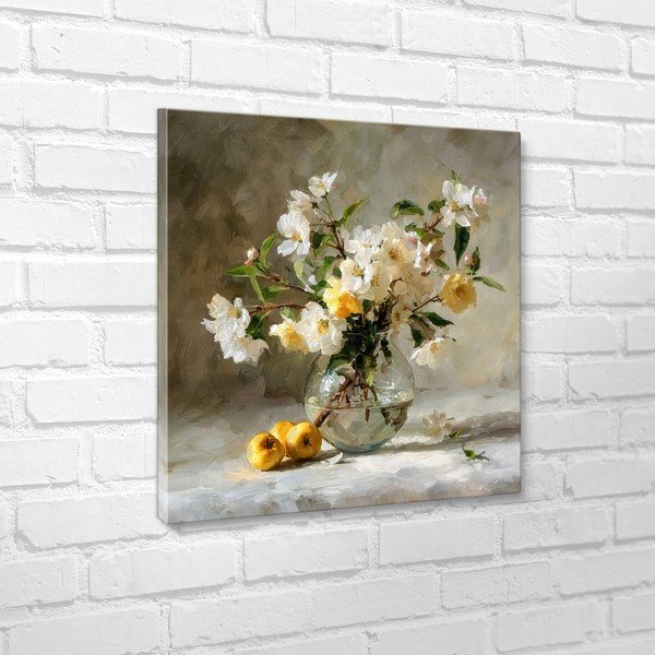 Tablou cu ramă imprimat 70x70 cm Apple Flowers – Styler-image-3