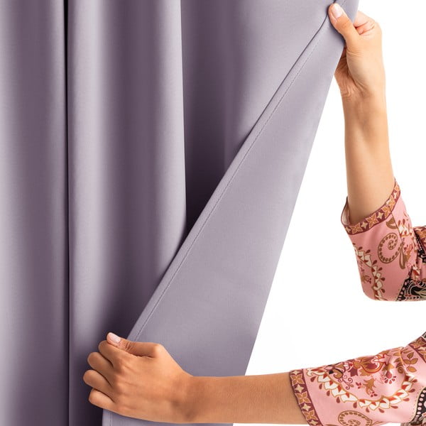 Draperie roz prăfuit dimout (semi-opacă) 140x270 cm Kierra – Restilo-image-2