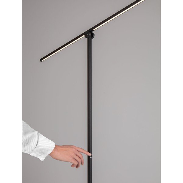 Lampadar negru mat LED cu structură flexibilă/cu intensitate reglabilă din metal (înălțime 144 cm) Tenso – Nova Luce-image-4