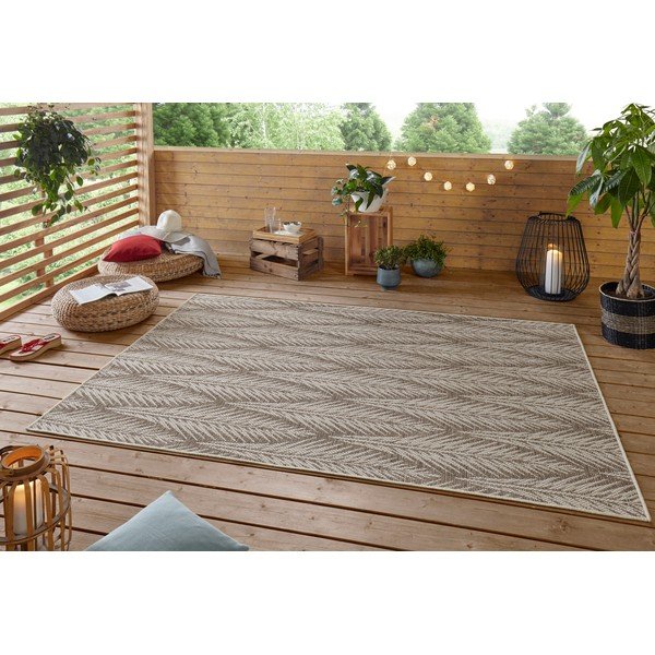 Covor de exterior NORTHRUGS Pella, 200 x 290 cm, maro - bej-image-1
