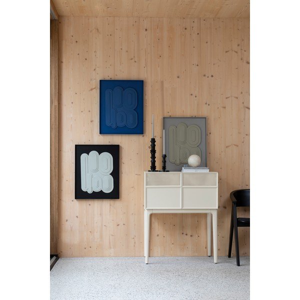 Comodă crem cu aspect de lemn de stejar 80x100x45 cm June – Zuiver-image-1