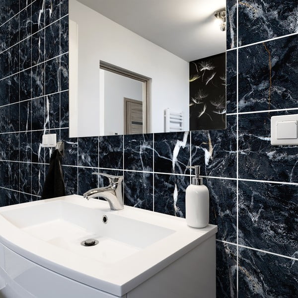 Autocolante pentru gresie 24 buc. 15x15 cm Marble Tiles Florencia – Ambiance-image-3