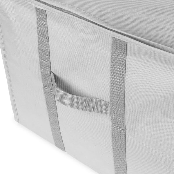 Cutie de depozitare pentru haine din material textil cu vacuum/cu pereți întăriți 56x42x33 cm Granit – Compactor-image-3