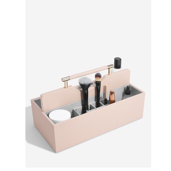 Organizator de baie roz deschis pentru cosmetice Supersize – Stackers-image-2