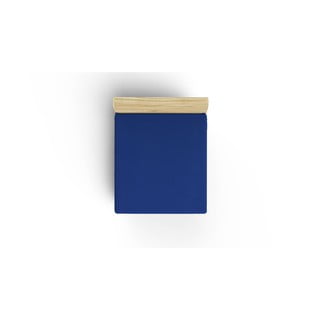 Cearceaf albastru din bumbac cu elastic 140x190 cm - Mijolnir