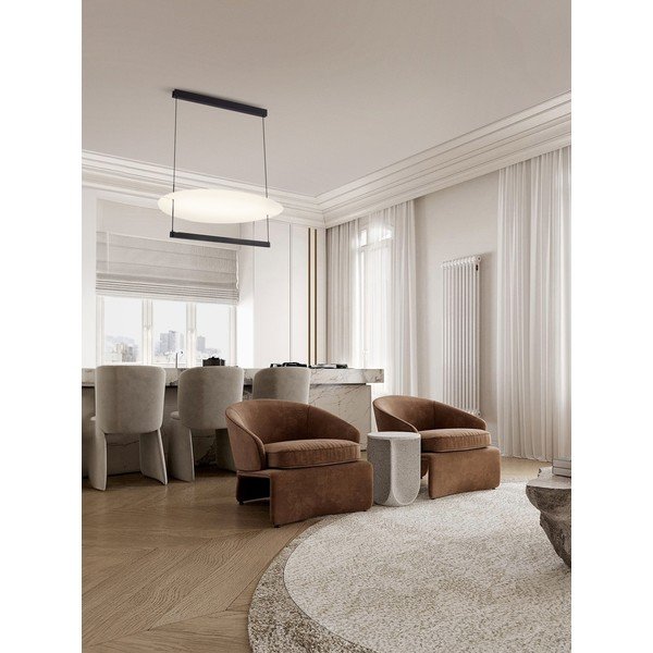 Lustră albă/negru-mat LED cu intensitate reglabilă din aluminiu ø 80 cm Diona – Nova Luce-image-1