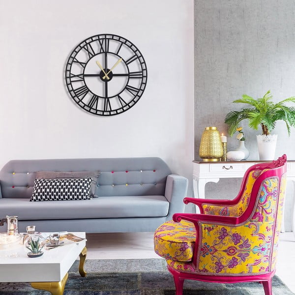 Ceas de perete Greece, ø 50 cm, negru-image-4