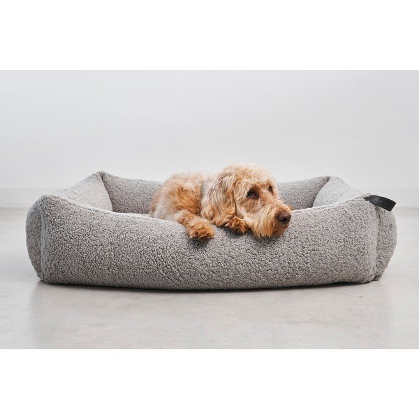 Pat  gri pentru câini din material bouclé 65x80 cm Senso Pebble S/M – MiaCara-image-2