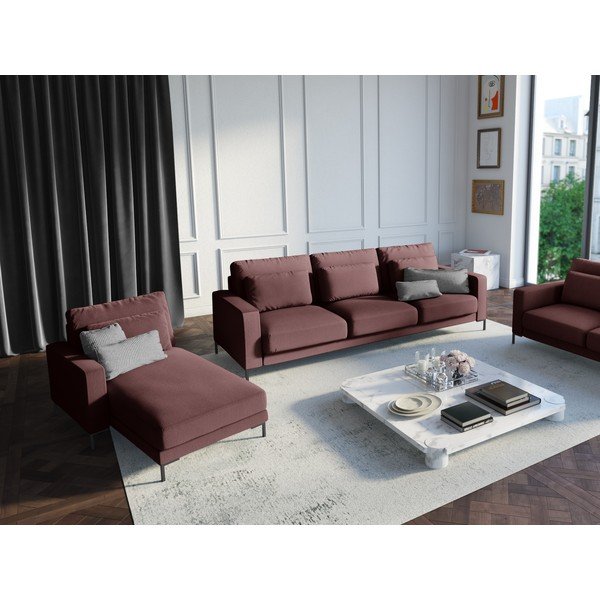 Șezlong cu cotieră pe partea stângă Interieurs 86 Seine, roz-image-1