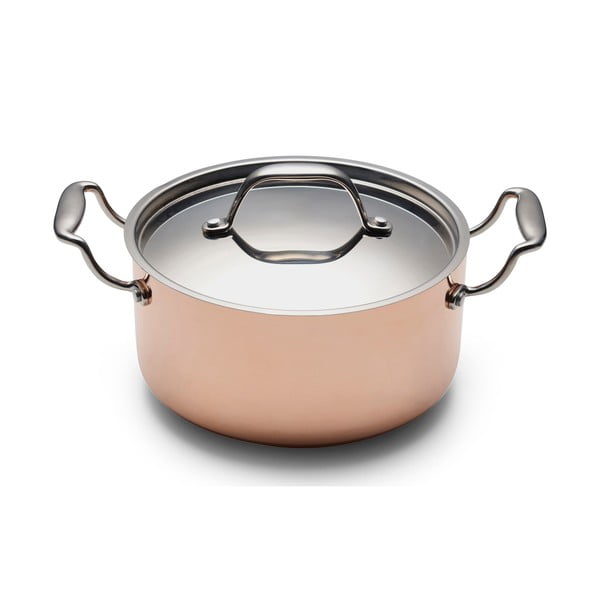 Oală cu capac din oțel inoxidabil/din cupru 3 l adecvată pentru plita cu inducție – Blomsterbergs