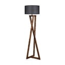 Lampadar negru/maro cu abajur textil (înălțime 149 cm) Maçka – Opviq lights