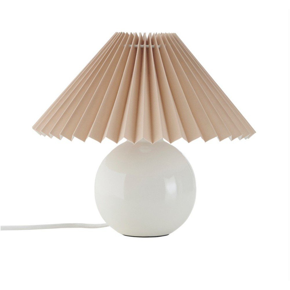 Veioză bej/crem din material textil (înălțime 22 cm) Mimmi – Ellos Home