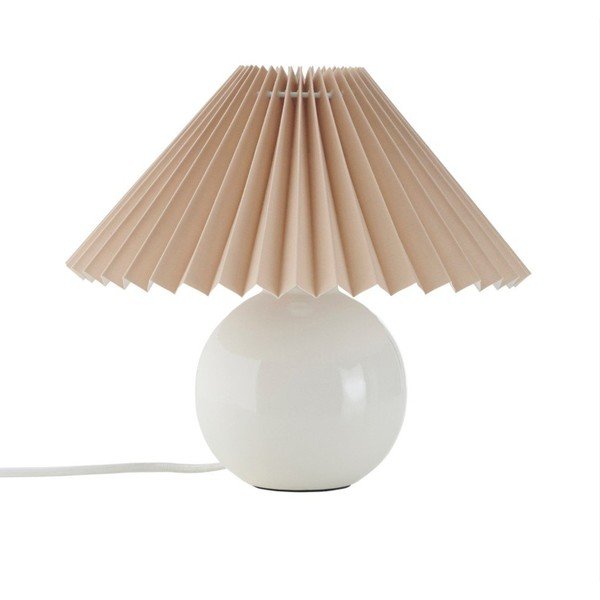 Veioză bej/crem din material textil (înălțime 22 cm) Mimmi – Ellos Home