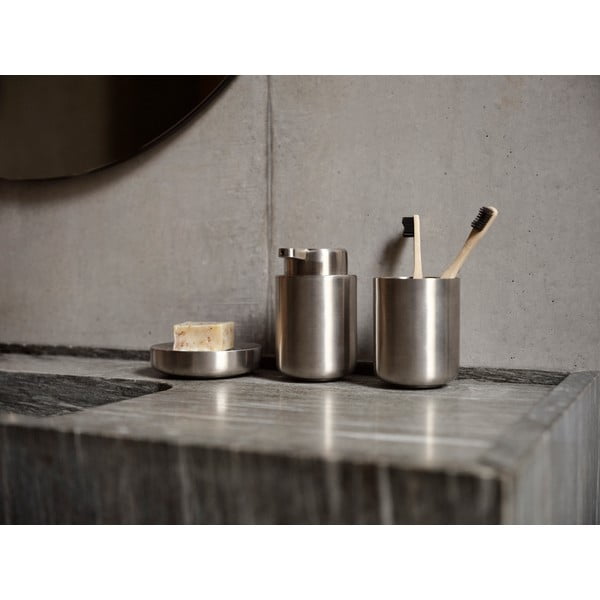 Dozator de săpun lichid argintiu mat din oțel inoxidabil 250 ml Ume Steel – Zone-image-1