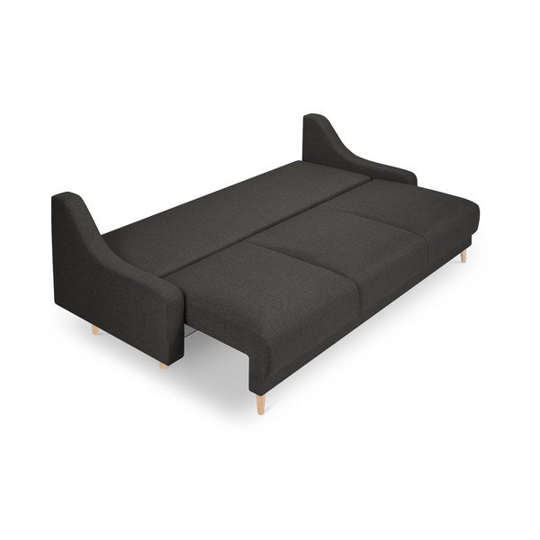 Canapea extensibilă cu spațiu de depozitare Mazzini Sofas Freesia, gri închis-image-4