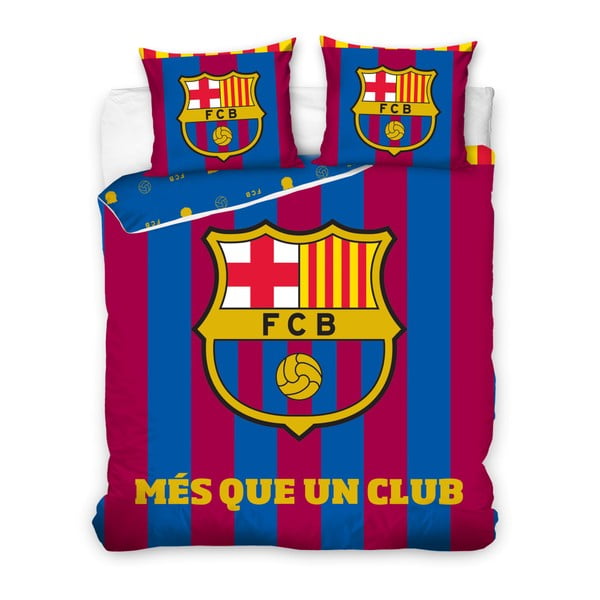 Lenjerie de pat dublu din bumbac pentru copii CARBOTEX Real Madrid Logo, 200 x 220 cm