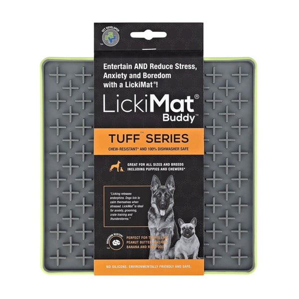 Covoraș de lins pentru animale de companie Buddy Tuff Green – LickiMat