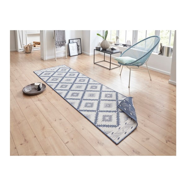 Covor adecvat pentru exterior NORTHRUGS Twin, 350 x 80 cm, albastru-crem-image-1