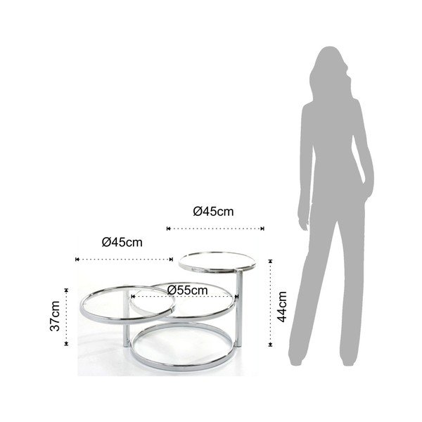 Măsuță cu suprafețe variabile Tomasucci Three Rings-image-1