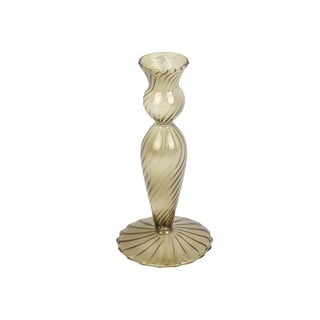 Sfeșnic din sticlă PT LIVING Swirl, înălțime 17 cm, verde